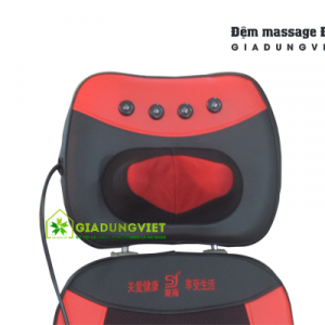 Đệm massage toàn thân hồng ngoại Đài Loan 14 bi (màu đỏ)
