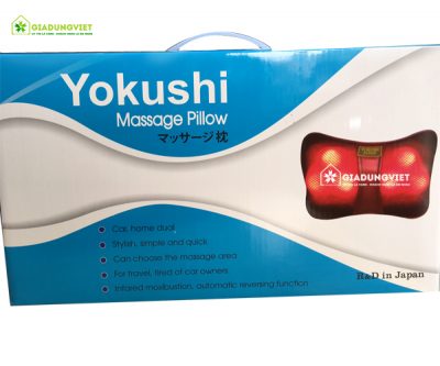 Gối massage hồng ngoại Yokushi 6 bi- Pin Sạc Điện 5h