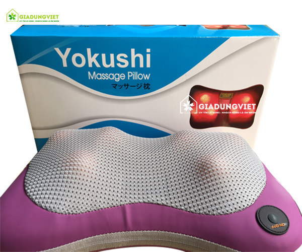 Gối massage hồng ngoại Yokushi 6 bi- Pin Sạc Điện 5h