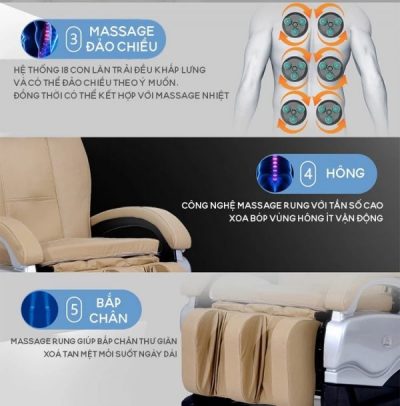 Ghế massage toàn thân Panasonic MA 75 con lăn day sâu
